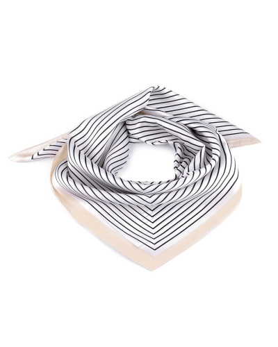 Saténová šatka s jemným prúžkom 70x70 cm - 1 ks | Mimib