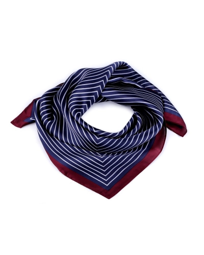 Saténová šatka s jemným prúžkom 70x70 cm - 1 ks | Mimib