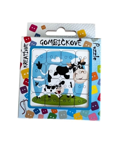 Gombičkové Puzzle – Kravička | Mimib