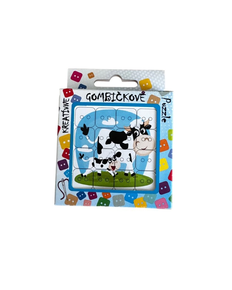 Gombičkové Puzzle – Kravička | Mimib