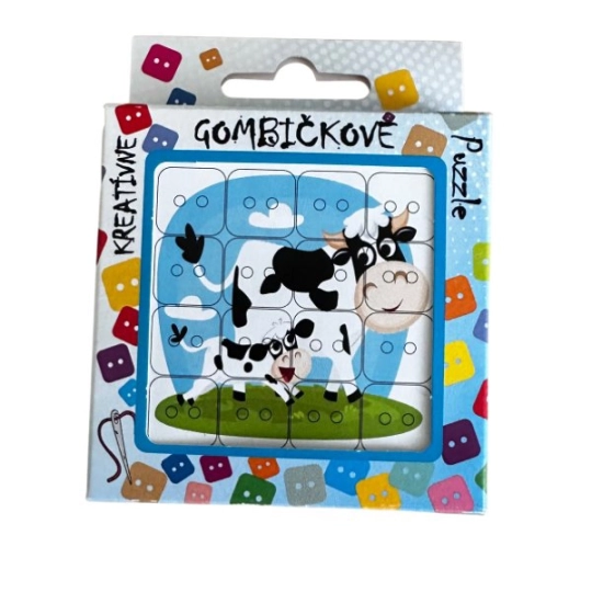 Gombičkové Puzzle – Kravička | Mimib