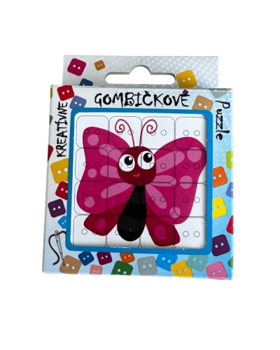 Gombičkové Puzzle – Motýľ | Mimib