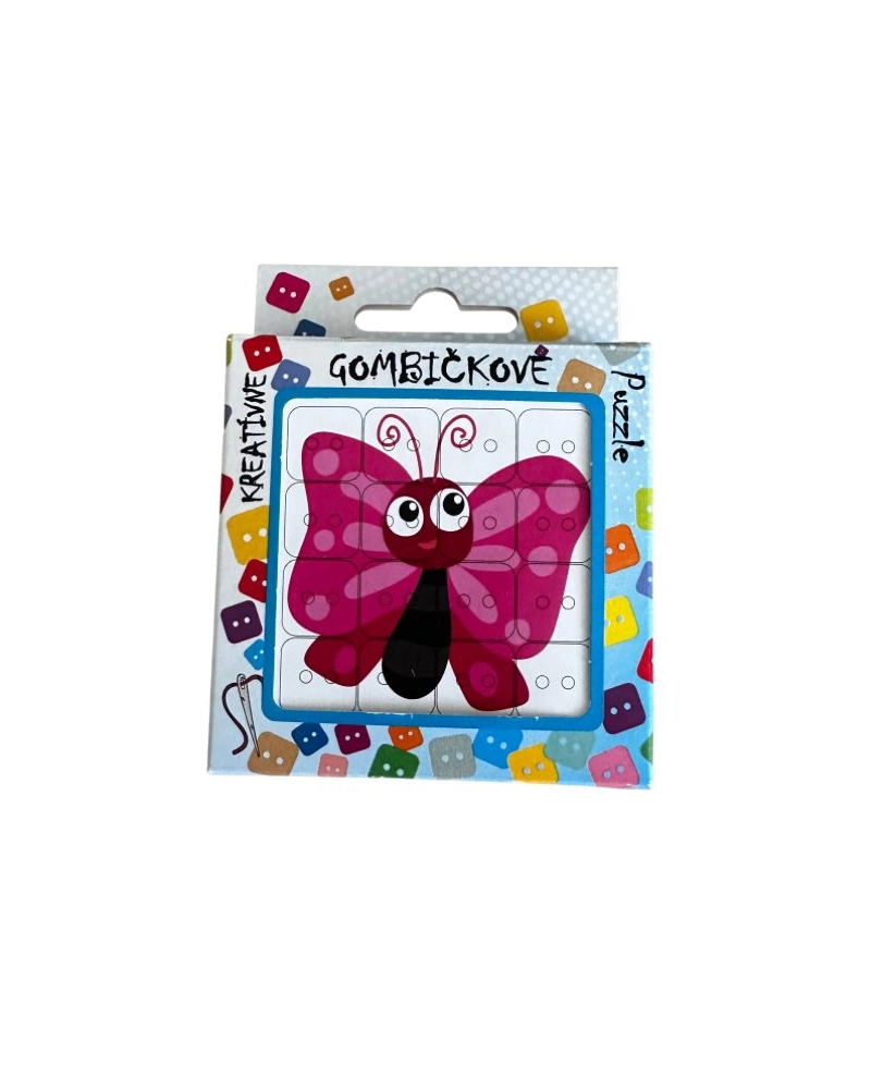 Gombičkové Puzzle – Motýľ | Mimib