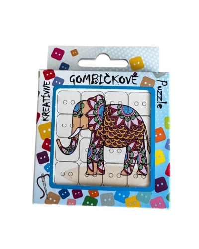 Gombičkové Puzzle – Sloník | Mimib