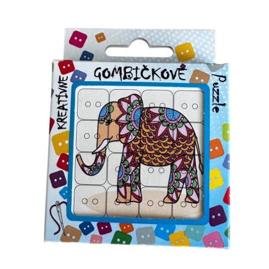 Gombičkové Puzzle – Sloník | Mimib