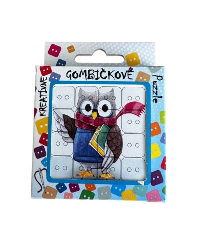 Gombičkové Puzzle – Sovička | Mimib