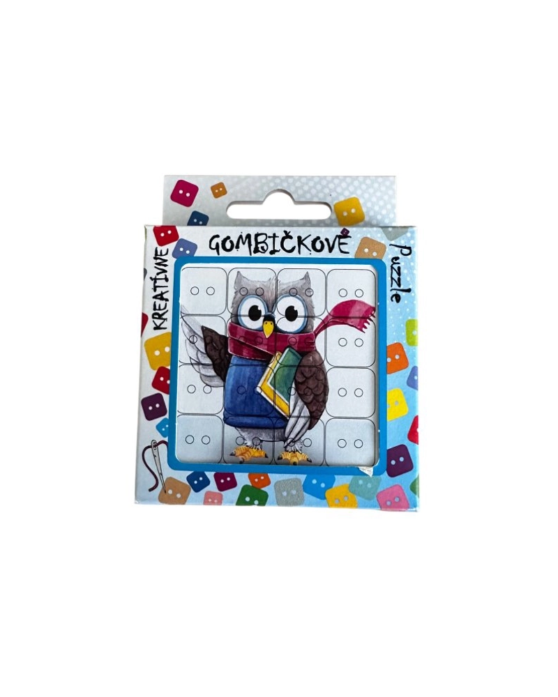 Gombičkové Puzzle – Sovička | Mimib