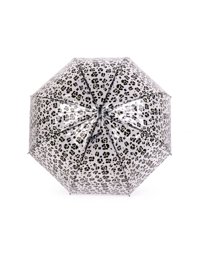 Dámsky / dievčenský priehľadný vystreľovací dáždnik leopard - 1 ks | Mimib
