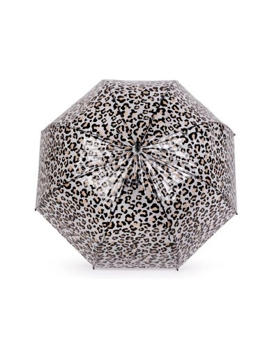 Dámsky / dievčenský priehľadný vystreľovací dáždnik leopard - 1 ks | Mimib