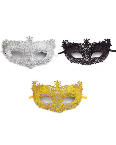 Karnevalová maska - škraboška s glitrami | Mimib