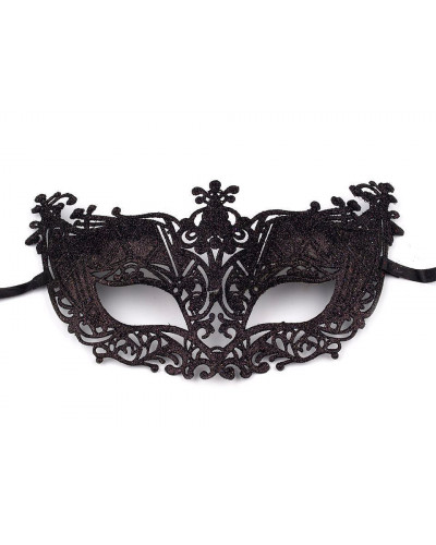 Karnevalová maska - škraboška s glitrami | Mimib