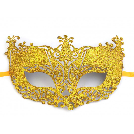 Karnevalová maska - škraboška s glitrami | Mimib