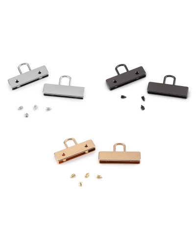 Kovová koncovka na popruh šírka 32 mm - 2 ks | Mimib