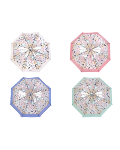 Dámsky / dievčenské priehľadný vystreľovací dáždnik mačky - 1 ks | Mimib