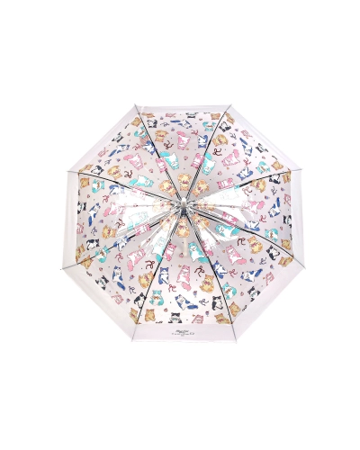 Dámsky / dievčenské priehľadný vystreľovací dáždnik mačky - 1 ks | Mimib