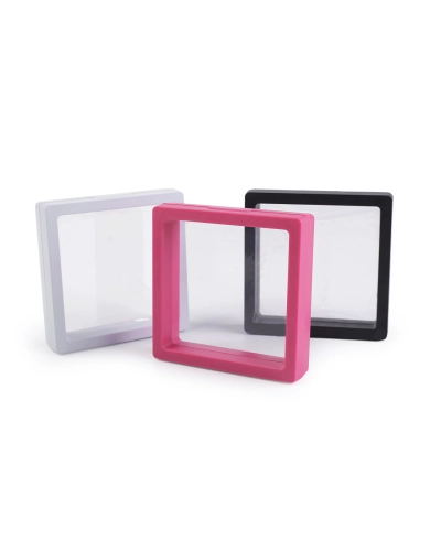 Rámček / krabička s priehľadnou fóliou k originálnemu darčekovému baleniu 9x9 cm - 1 ks | Mimib