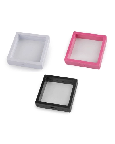 Rámček / krabička s priehľadnou fóliou k originálnemu darčekovému baleniu 9x9 cm - 1 ks | Mimib