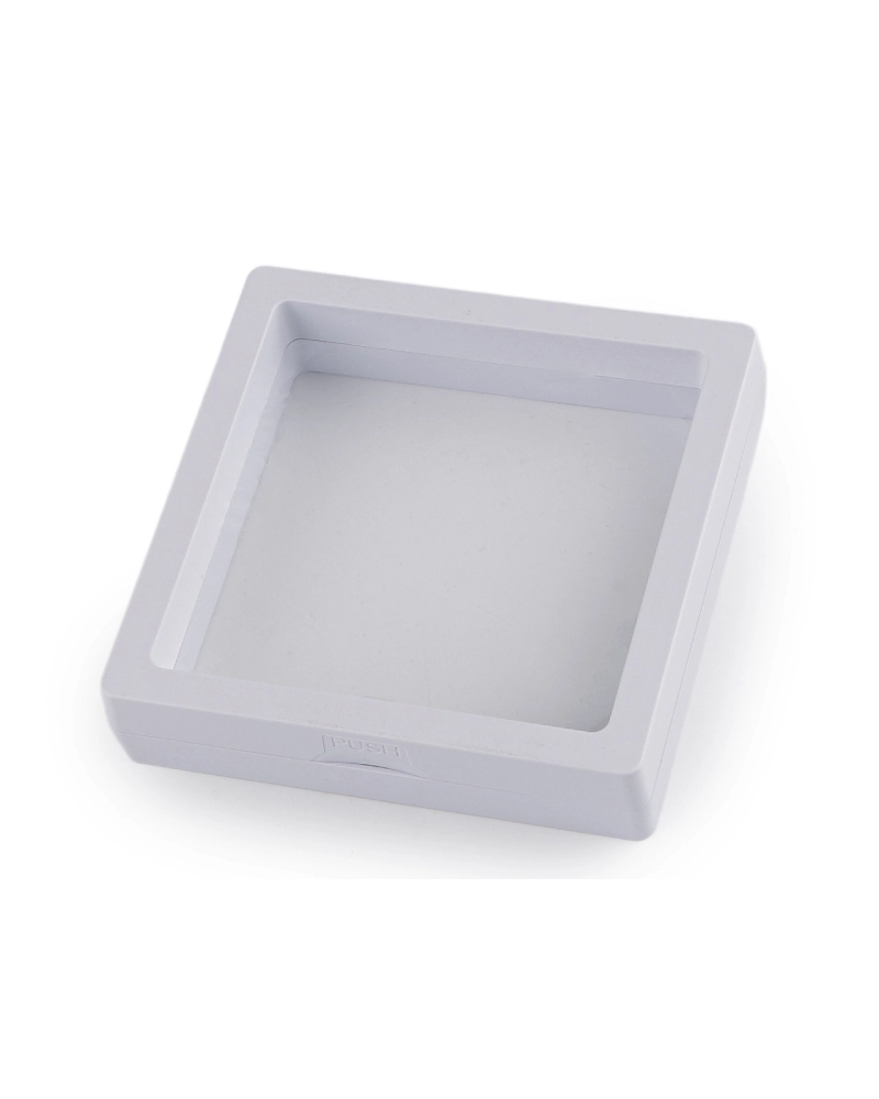 Rámček / krabička s priehľadnou fóliou k originálnemu darčekovému baleniu 9x9 cm - 1 ks | Mimib