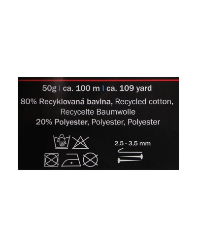 Bavlnená pletacia priadza Re-Cotton 50 g - 1 ks | Mimib