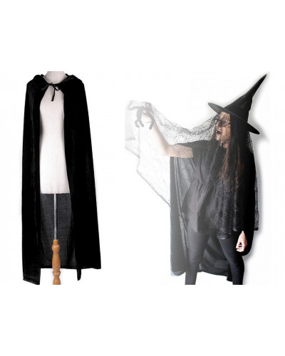 Karnevalový zamatový plášť s kapucňou | Mimib