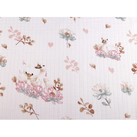 Bavlnená plienkovina / mušelín husi - 1 m | Mimib