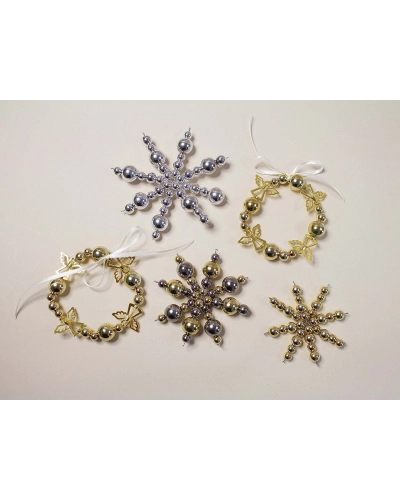 Plastové koráliky na vianočné tvorenie Ø12 mm - 20 ks | Mimib