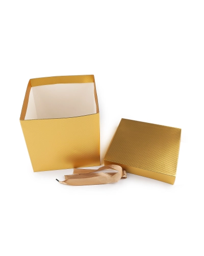 Darčeková krabica s mašľou metalická - 1 ks | Mimib