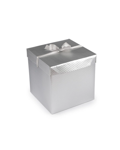 Darčeková krabica s mašľou metalická - 1 ks | Mimib