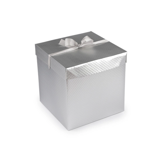 Darčeková krabica s mašľou metalická - 1 ks | Mimib