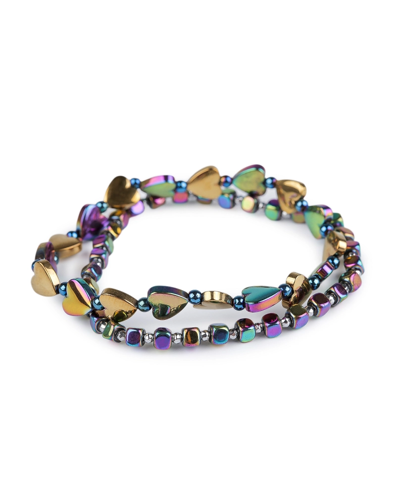 Pružné náramky z hematitu sada 2 ks - 1 sada | Mimib