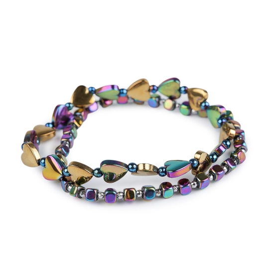 Pružné náramky z hematitu sada 2 ks - 1 sada | Mimib