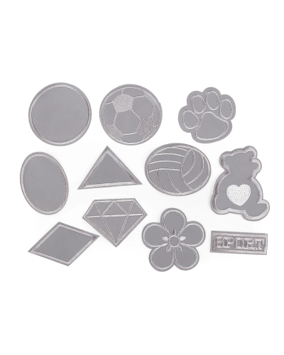 Reflexná nažehlovačka mix vzorov a veľkostí - 10 ks | Mimib