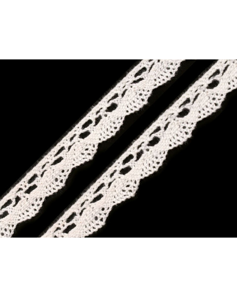 Čipka bavlnená šírka 15 mm paličkovaná | Mimib