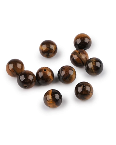 Tigrie oko, minerálne korálky Ø10 mm - 10 ks | Mimib