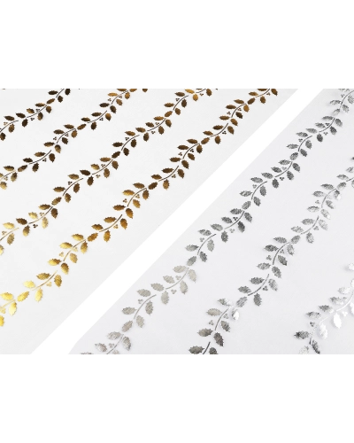 Vianočná organza s potlačou - cezmína, šírka 36 cm - 4.5 m | Mimib