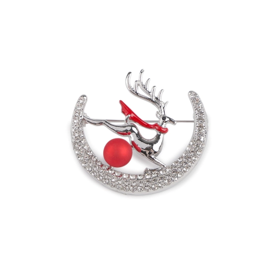 Brošňa s brúsenými kamienkami jeleň - 1 ks | Mimib
