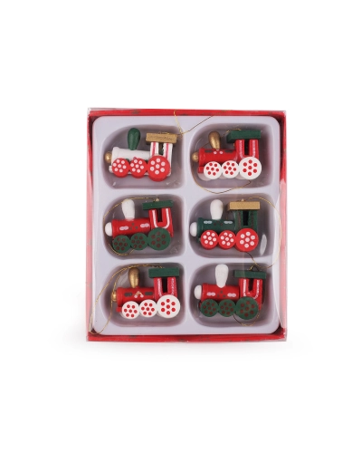 Drevené vláčiky na zavesenie sada 6 ks - 1 krab. | Mimib