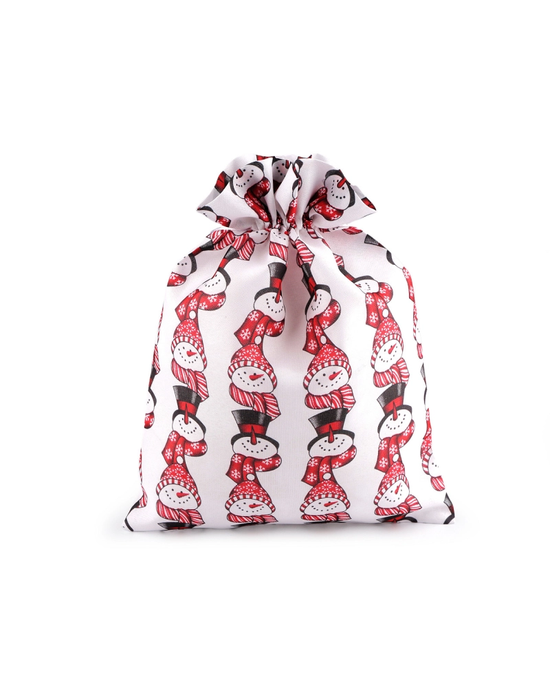 Vianočné darčekové vrecko snehuliak 30x40 cm - 1 ks | Mimib