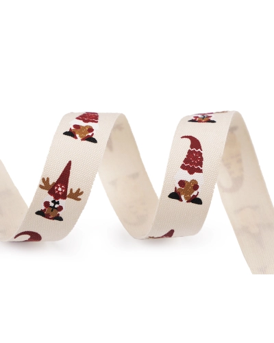 Bavlnená stuha šírka 15 mm vianočná - 22.5 m | Mimib