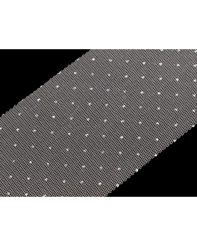 Tylová stuha so striebornými bodkami šírka 75 mm - 22.5 m | Mimib