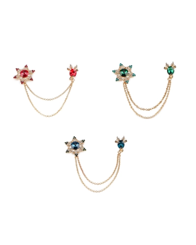 Brošňa / spona dragoun s brúsenými kamienkami - 1 ks | Mimib