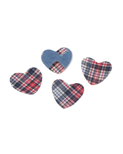 Nažehlovačka srdce jeans - 10 ks | Mimib