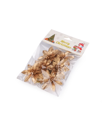 Vianočná hviezda s drôtikom, súprava 6 ks - 1 sáčok | Mimib