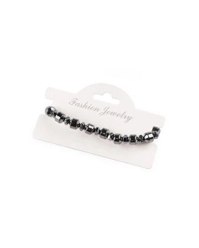 Náramok pružný hematitový, unisex - 1 ks | Mimib