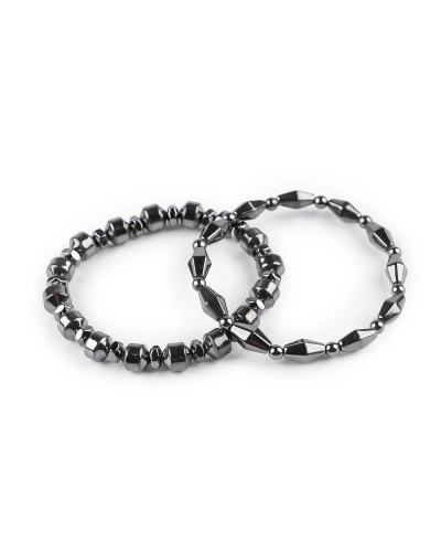 Náramok pružný hematitový, unisex - 1 ks | Mimib