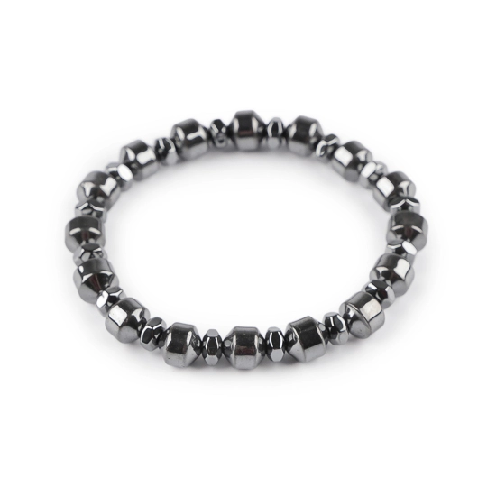 Náramok pružný hematitový, unisex - 1 ks | Mimib