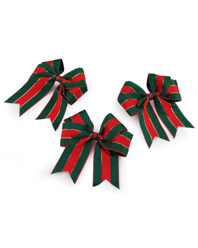 Vianočná mašľa rypsová 12x13 cm - 6 ks | Mimib