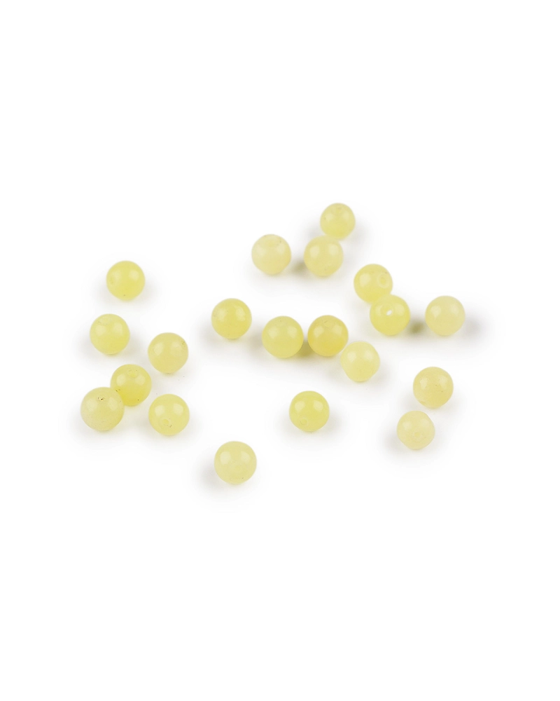 Jadeit citrónový syntetický, minerálne korálky Ø6 mm - 20 ks | Mimib
