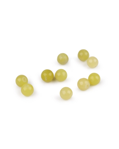 Jadeit citrónový syntetický, minerálne korálky Ø8 mm - 10 ks | Mimib