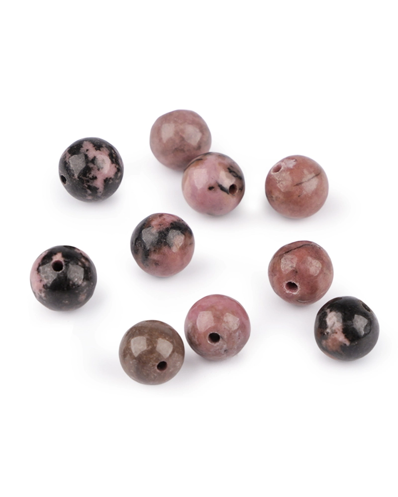 Rodonit, minerálne koráliky Ø8 mm - 10 ks | Mimib